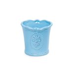 Vaso de Cerâmica Decorativo Azul Pequena 7,7x7,4