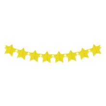 Faixa Decorativa Estrela 3D Amarelo 3,60M