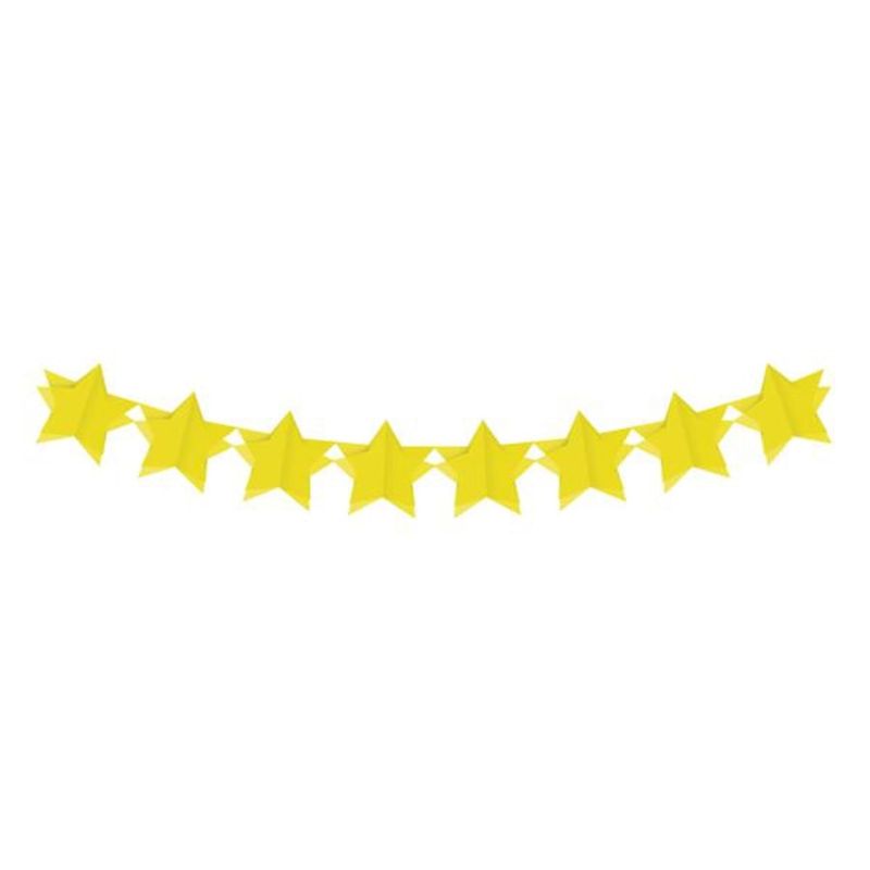 Faixa Decorativa Estrela 3D Amarelo 3,60M