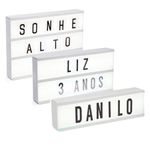 Luminoso Personalizável 1 Andar Branco 32x5,3x8,8