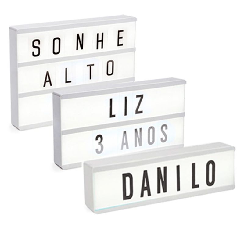 Luminoso Personalizável 1 Andar Branco 32x5,3x8,8