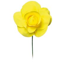 Flores Decorativas para Painel Amarelo 15 cm
