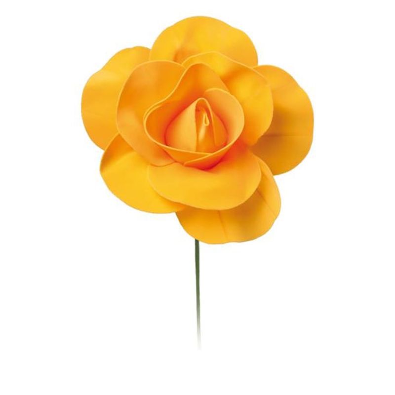 Flores Decorativas para Painel Laranja 15 cm