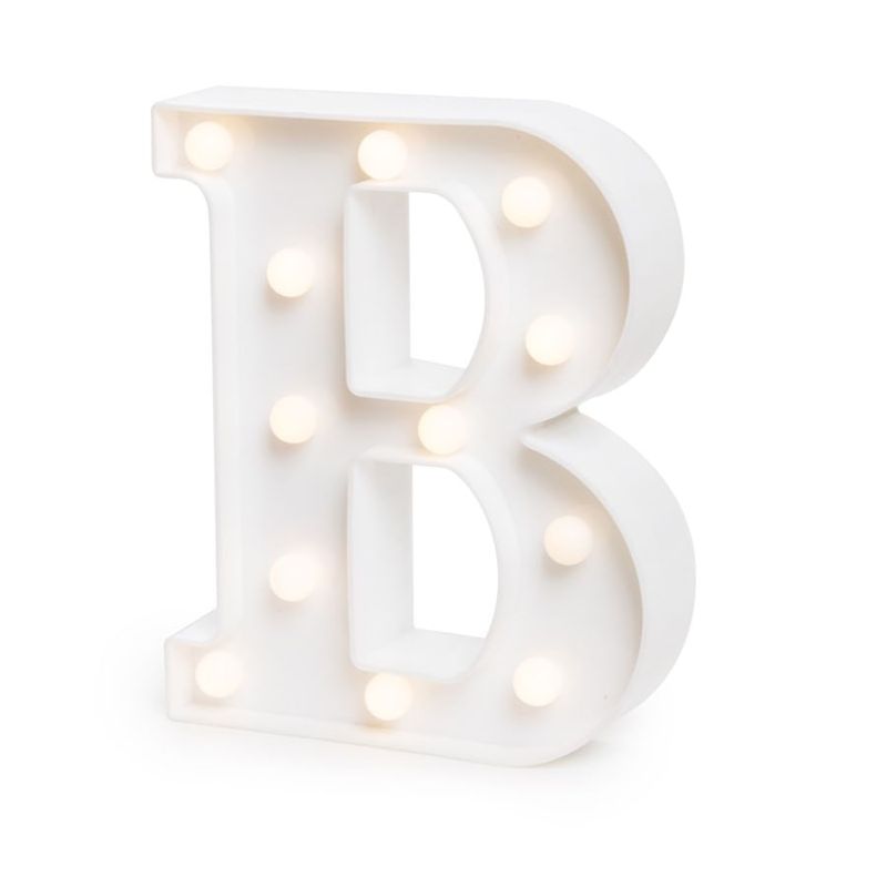 Luminoso Letra B com Led Branco