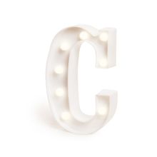 Luminoso Letra C com Led Branco