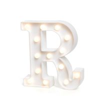 Luminoso Letra R com Led Branco