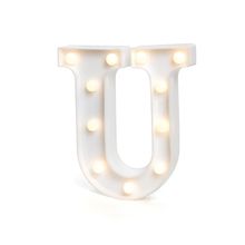 Luminoso Letra U com Led Branco