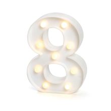 Luminoso Número 8 com Led Branco