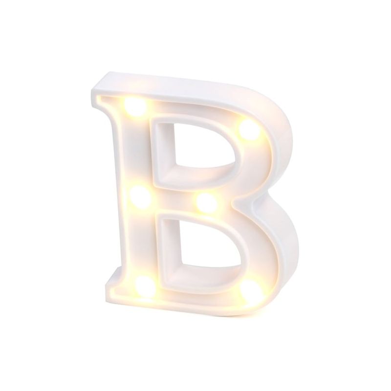 Luminoso Mini Letra B com Led Branco