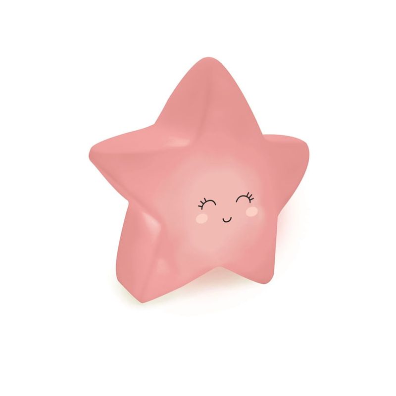 Mini Luminaria Estrela Rosa