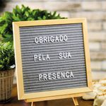 Quadro de Letras Cinza 25,5x2x30