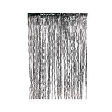 Cortina Decorativa Metalizada Preto