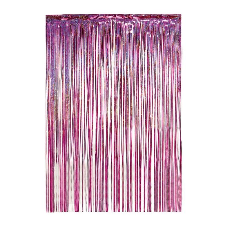 Cortina Decorativa Holográfico Rosa
