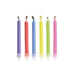 Velas Palito Chamas Multicolor - 6 un