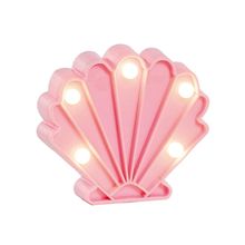 Luminoso Concha do Mar com Led Rosa Claro