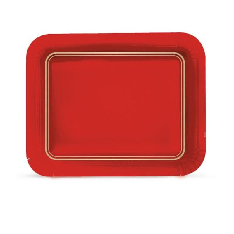 Bandeja Laminada Vermelho com Ouro R5