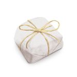 Bem Casado Papel Crepom Branco com Fio Decoração Kraft 16x16 - 40 Un