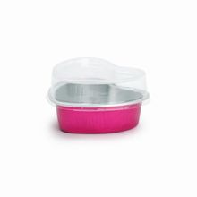 Marmitinha Coração com Tampa Pink 100 ml 8,8x8,8x3 - 12 Un