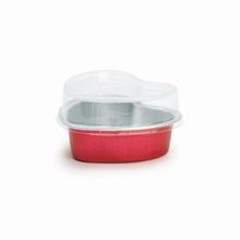 Marmitinha Coração com Tampa Vermelho 100 ml 8,8x8,8x3 - 12 Un