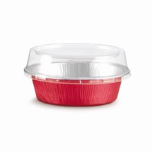 Marmitinha Oval com Tampa Vermelho 85 ml 9,7x6,6 - 12 Un