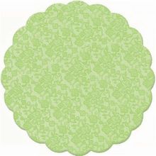 Tapetinho para Doces Renda Francesa Verde Citrico 7 cm - 100 Un
