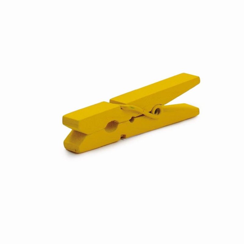 Mini Prendedor Amarelo 3,5x0,6x1 - 12 un