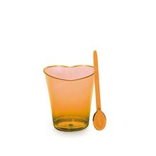 Copinho para Doces Coração Laranja 30 ml - 8 Un