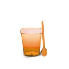 Copinho para Doces Quadrado Laranja 30 ml - 8 Un