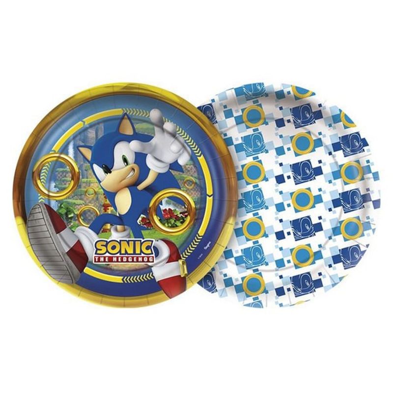Festa Sonic - Prato Descartável Sonic - 08 Un