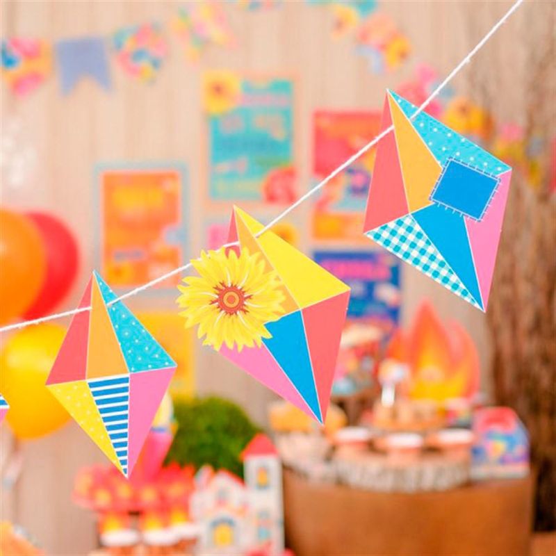 Festa Junina - Faixa Decorativa Balões