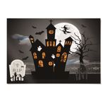 Halloween - Painel 4 Lâminas Castelo Assombrado 66x46