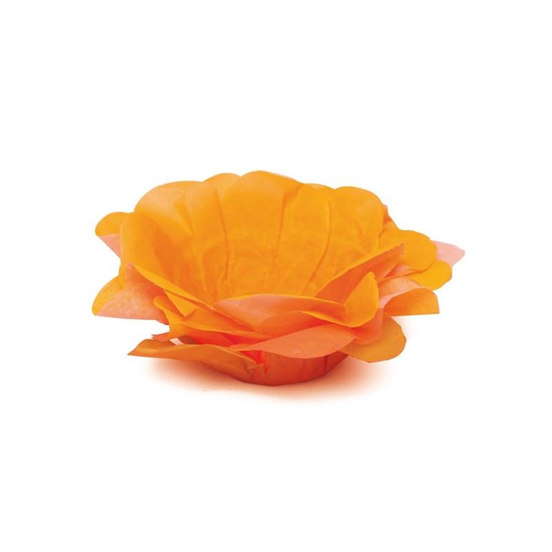 Neon - Forminhas para Doces Roses sem Folhas Neon Laranja - 40 Un