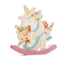Festa Unicórnio - Decorativo de Mesa Un Unicórnio Rosa 9,5x1,5x11,5