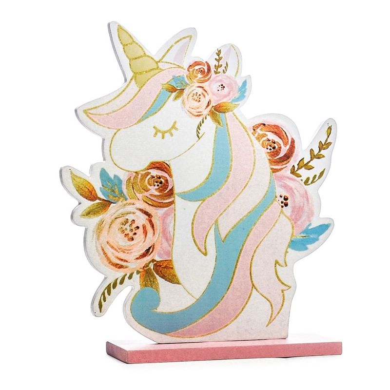 Festa Unicórnio - Decorativo de Mesa Un Unicórnio Branco Grande 20x5x23