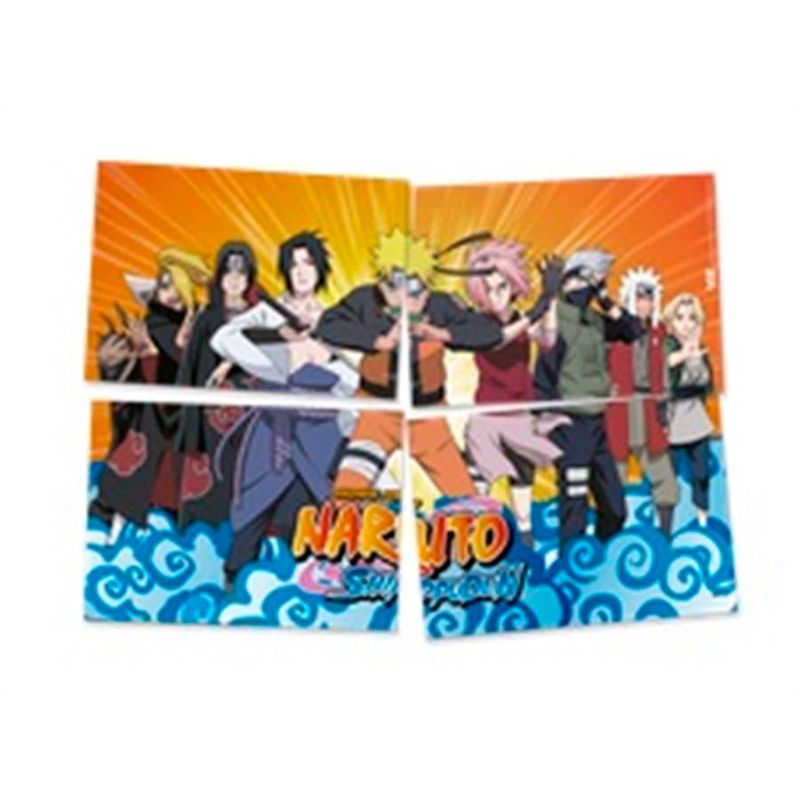 Festa Naruto - Painel Quadrado Cartonado 4 Lâminas Naruto