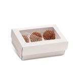 Caixa para 6 Docinhos e Forminha Branco 11X7,5X4 - 100 Un