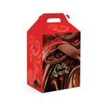 Caixa Maleta Vertical para Ovo Chocolate Vermelho 350g - Pacote com 6 Un