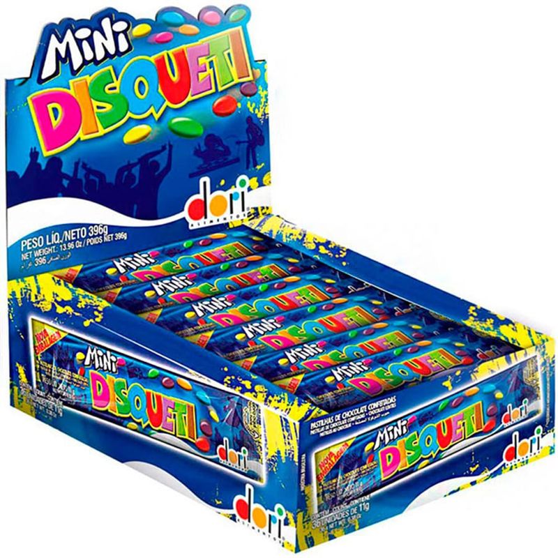 Confeito Chocolate Mini Disqueti Dori 11g - 36 Un