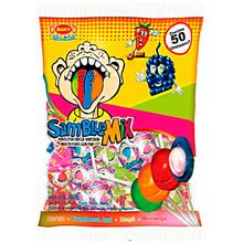 Pirulito Samblue Mix Pinta Lingua Sams - 50 Un