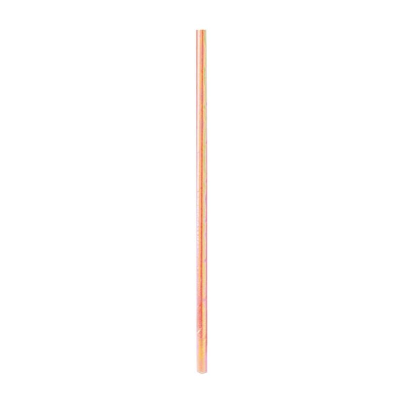 Canudo De Papel Nacarado Coral 20Cm Pt - 20 Unidades