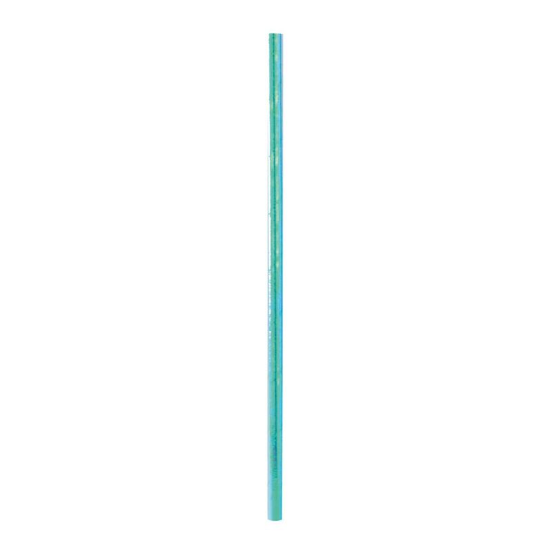 Canudo De Papel Nacarado Verde 20Cm Pt - 20 Unidades