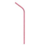 Canudo De Papel Sanfonado Rosa Claro 20Cm Pt - 20 Unidades