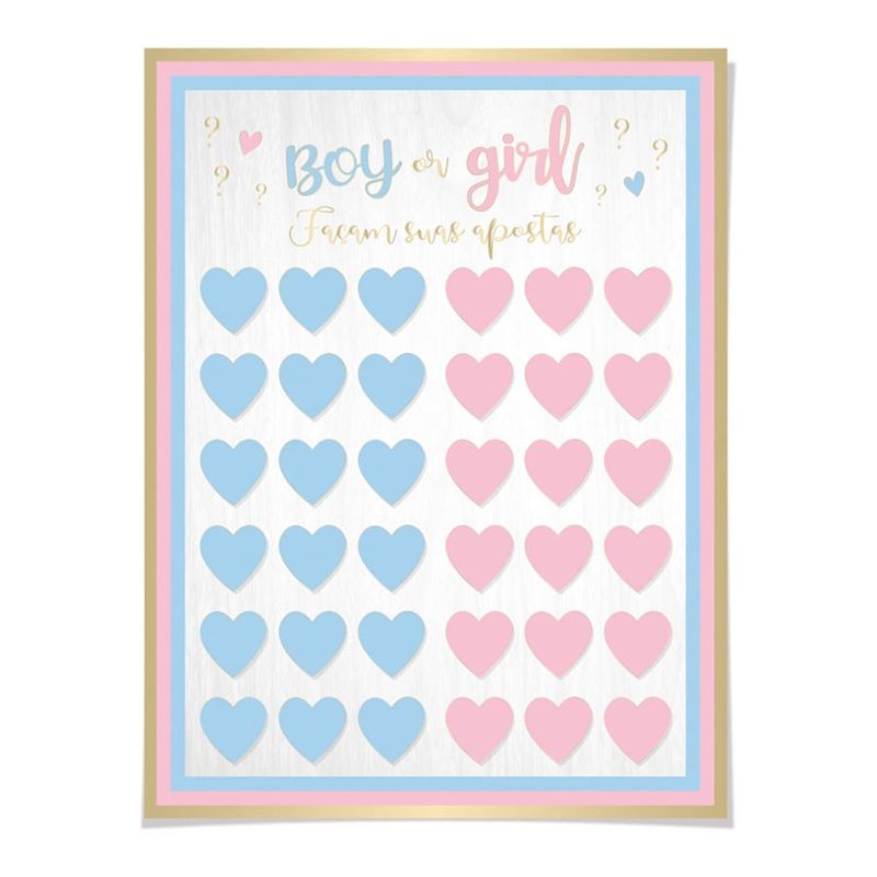 Cartaz Decorativo P/Escrever Boy Or Girl 2 - 25X35 - 2 un