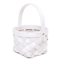 Cesta De Bamboo Branco 6X6X4