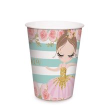 Copo De Papel Bailarina 2 - 240Ml Pt - 8 Un