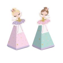 Caixa Cone Com Aplique Comp Bailarina 2 - 6,5X6,5X12,5 Pt - 8 Unidades