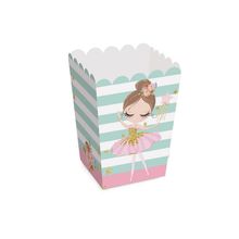 Caixa Para Pipoca Pp Bailarina 2 - 5,5X5,5X9 Pt - 10 Unidades