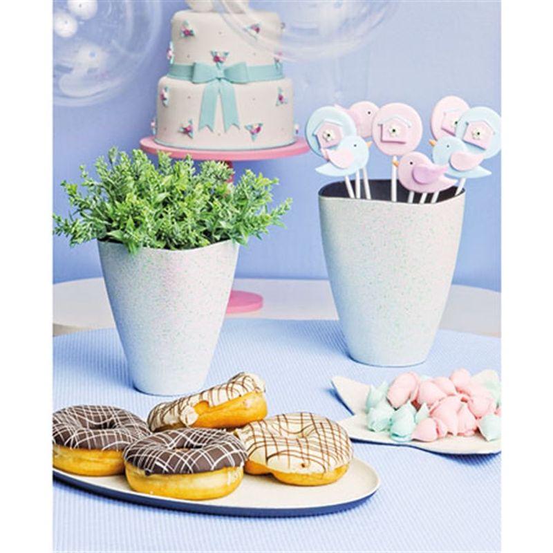 Vaso Decorativo Grande Prata 13X7,5X16,5
