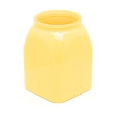 Vaso Decorativo Quadrado Grande Amarelo 10X10X13,7