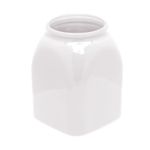 Vaso Decorativo Quadrado Grande Branco 10X10X13,7